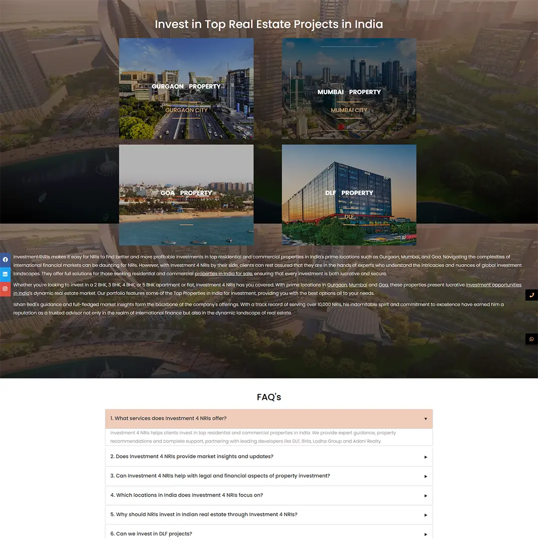 Investment4nris Analytics Report