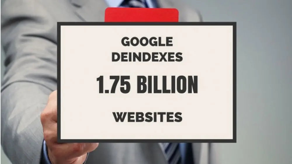 Google De-indexed billions of website